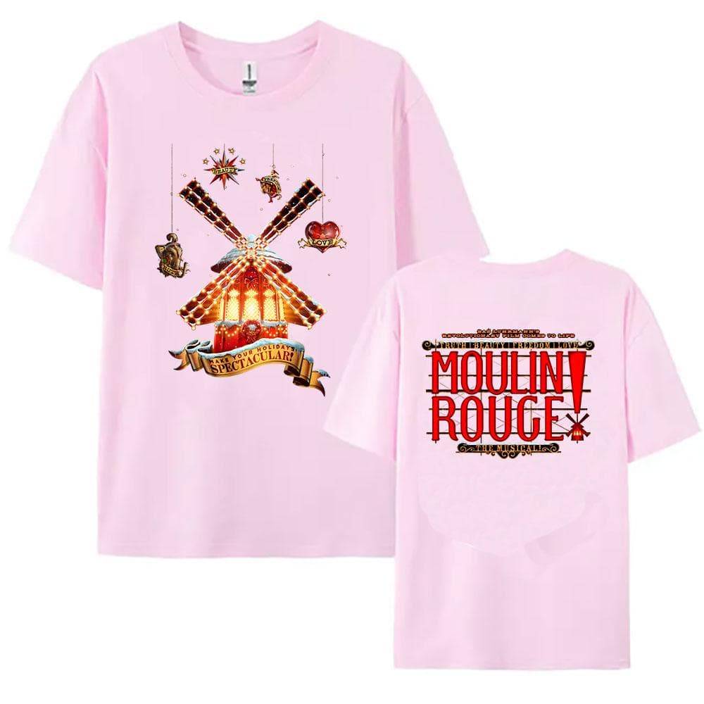 Moulin Rouge! Song and Dance Movie Tshirts Unisex Short Sleeve Cotton Summer T-shirt Aesthetic Clothes Graphic Print Tee-shirt M