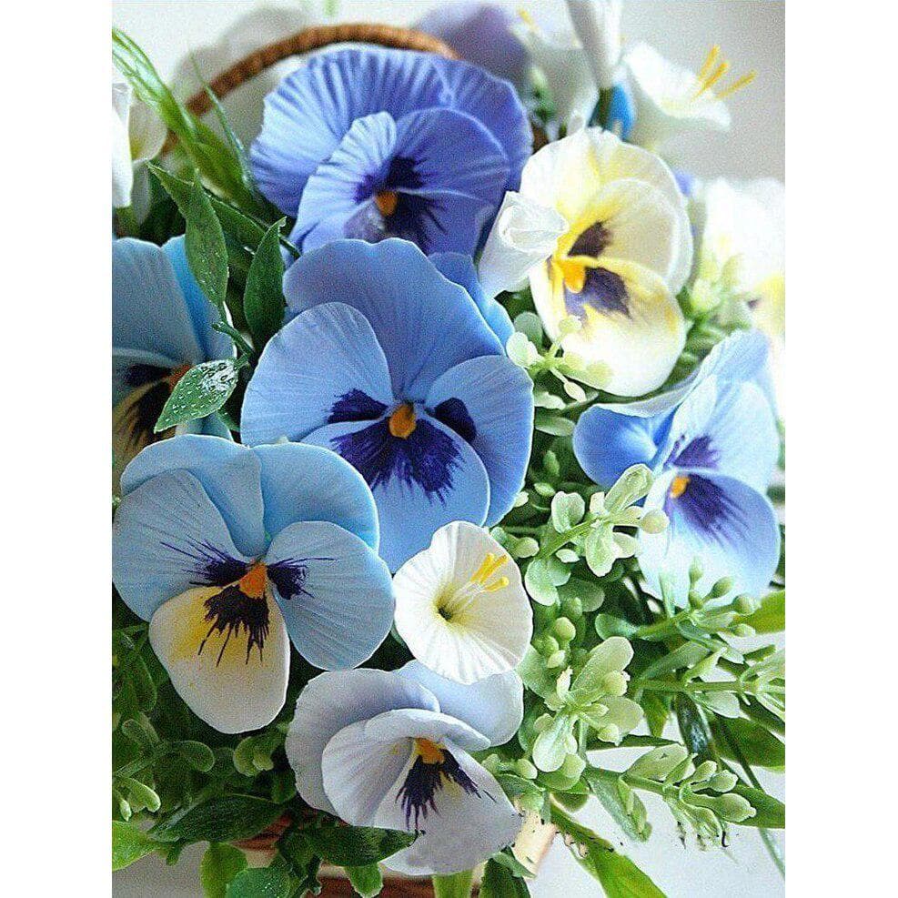 Full drill diy diamond painting Flower round Diamond Embroidery Cross Stitch 20X30CM