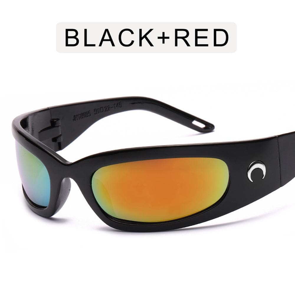 Y2K Glasses Lenses Moon Sunglasses Gothic Y2K Outdoor Sports Eyepieces Hippie Vintage Sun Glasses Uv400