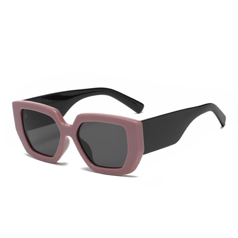 Vintage Square Sunglasses Women Men Wide Leg Big Frame UV400 Black Green Shades Luxury Brand Sun Glasses Other