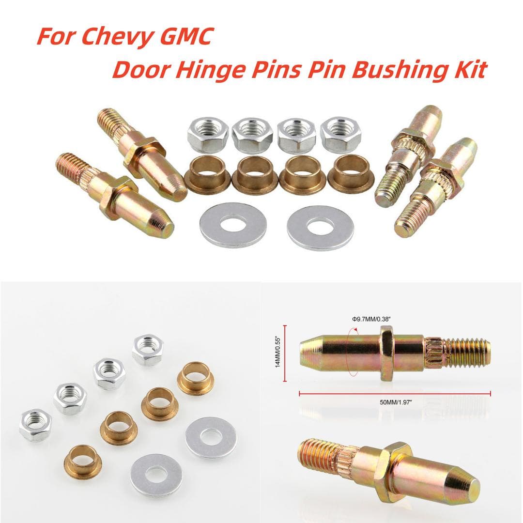 Front Door Hinge Pins Pin Bushing Repair Kit Fullsize Durable for Chevrolet GMC