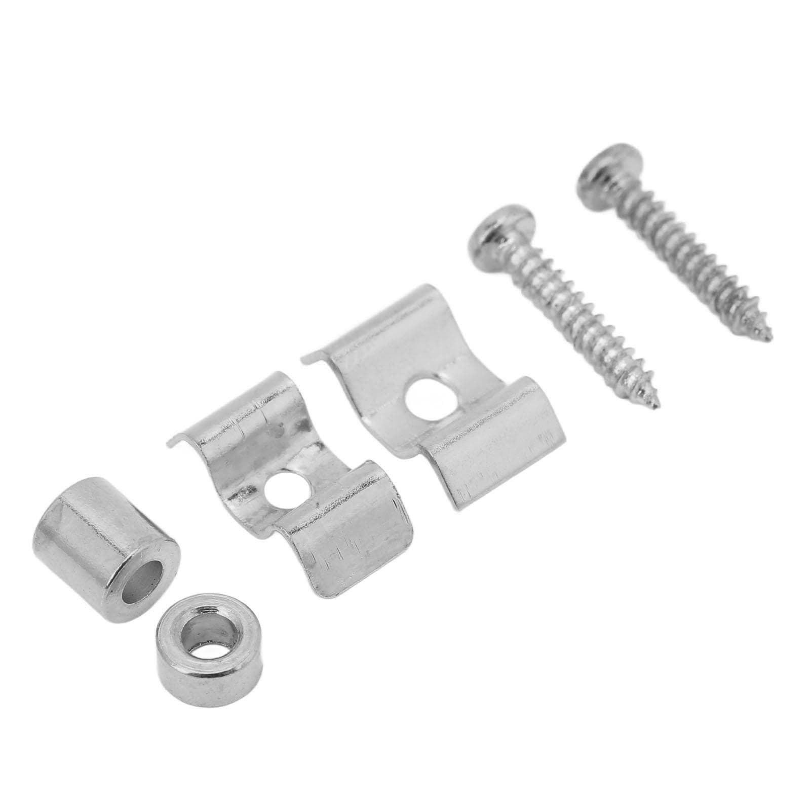 2PCS Guitar String Retainer Iron Compact Burr Free Guitar String Retainer Guide for Replacement silver