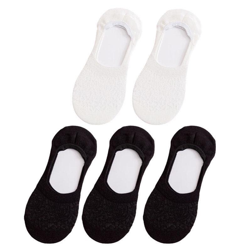5 pairs Women Invisible Socks Mujer Non-slip Chaussette Ankle Low Female mesh Cotton Boat Socks No Show Breathable Calcetines Size (35-39)