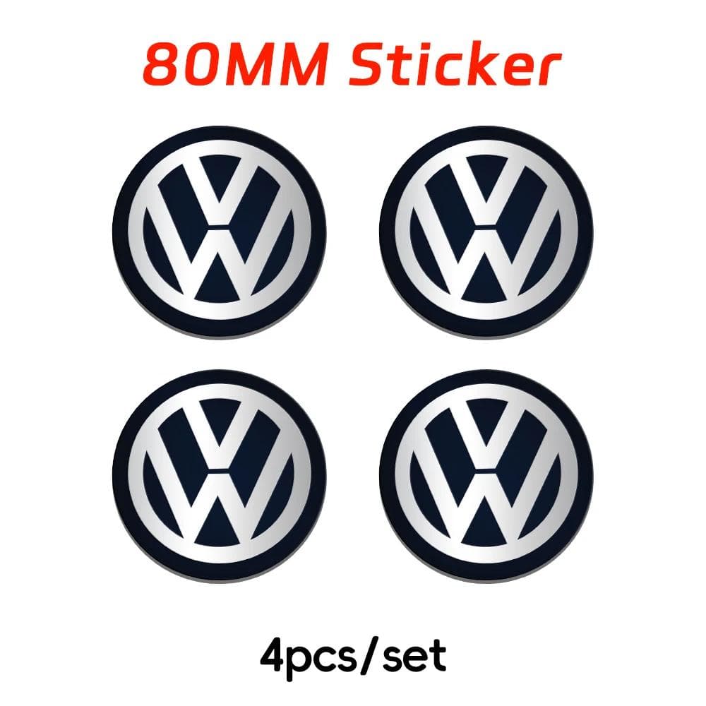 2025 Hot 70mm/80mm/90mm/100mm/120mm Car Wheel Center Hub Cap Stickers For Volkswagen Passat b6 Golf 5 7 Santana Polo Magotan Tig