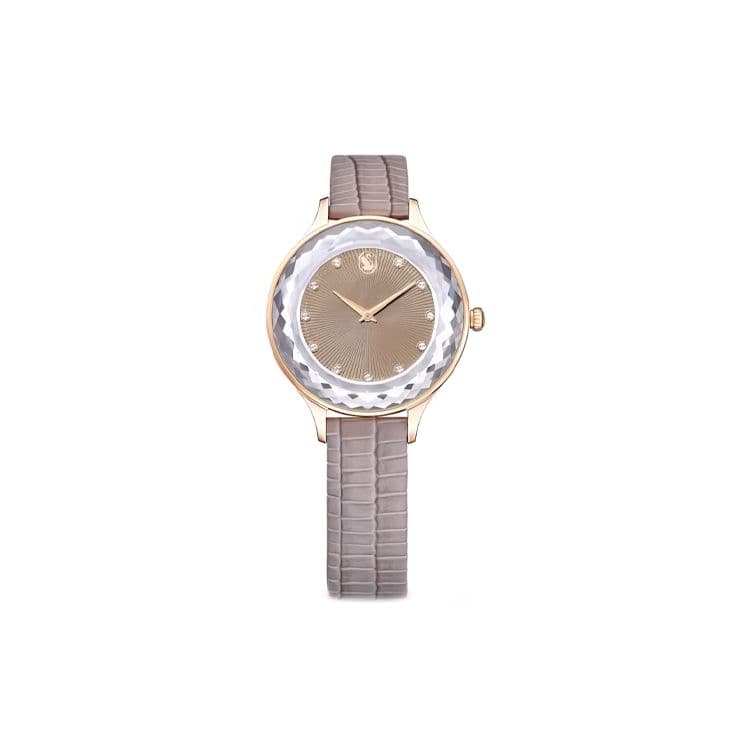 Swarovski Watch Quartz Movement Leather Strap Mother Of Pearl Dial 50 Meters Water Resistant Women watches 5649999 Khaki Watch Dial