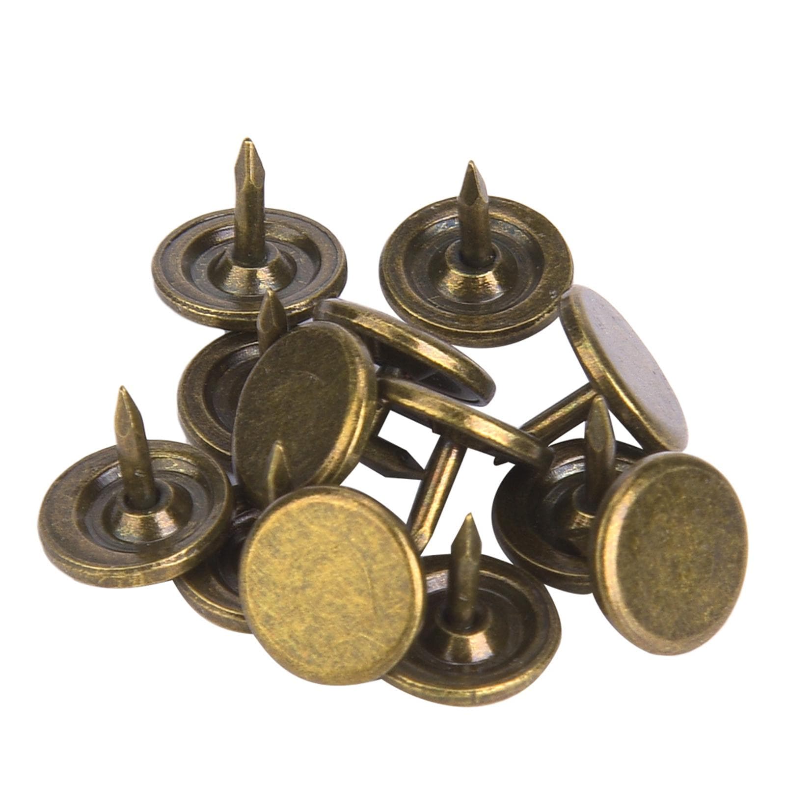 100Pcs Upholstery Nail Flat Head Cyan Bronze Iron Decorative Pin Sofa Furniture Accessories19 x