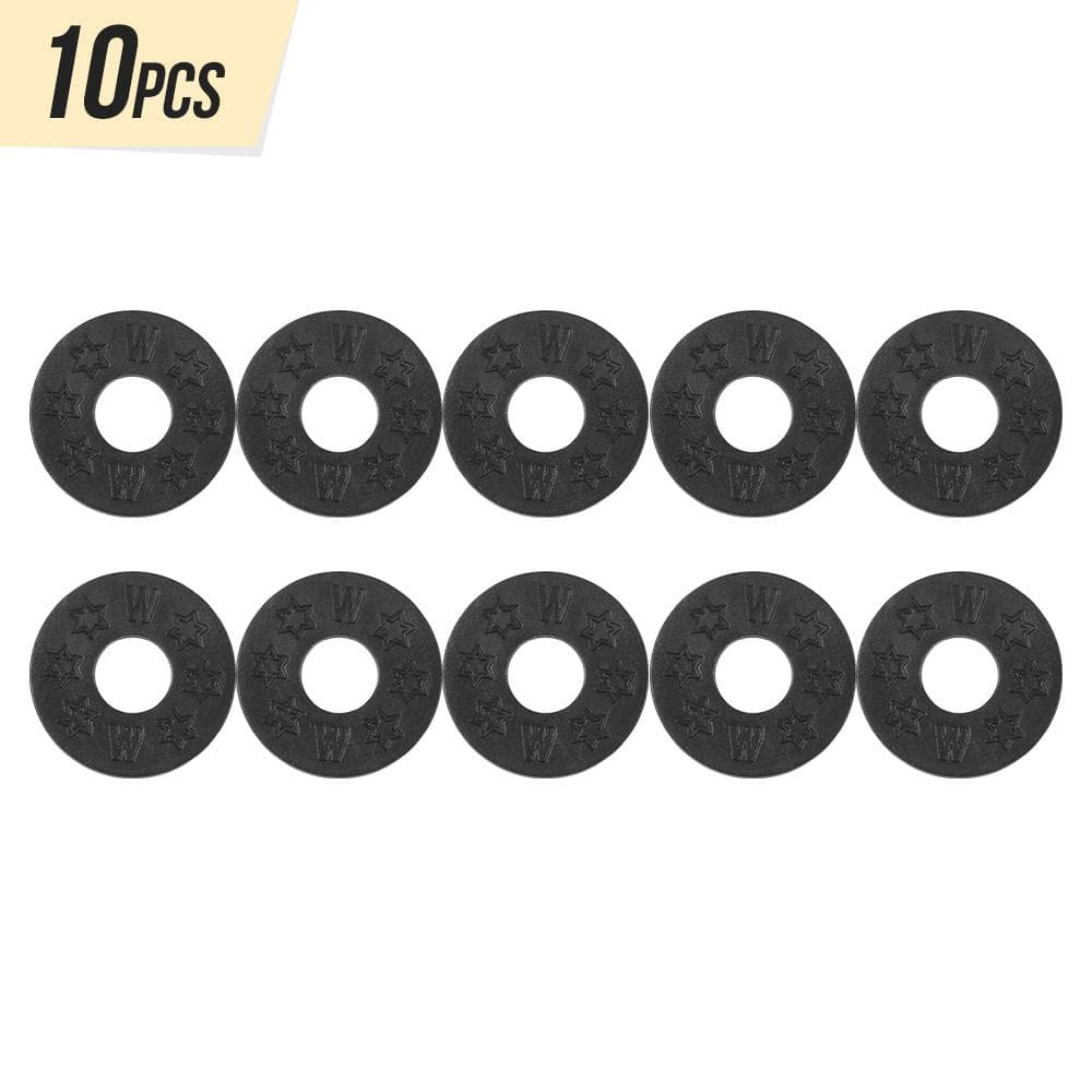 10pcs Guitar Strap Locks Blocks Anti-slip Rubber Material Guitar Parts Accessories for Acoustic/ black