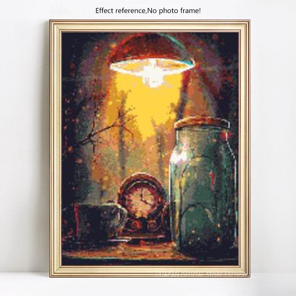Diamond Mosaic Light Landscape Embroidery 5D DIY Diamond Painting Rhinestones 20X30CM