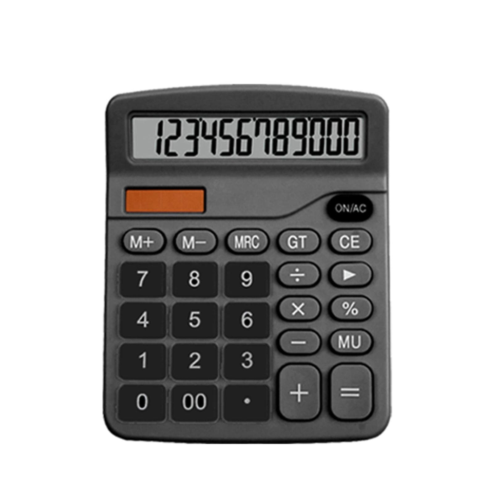 Desktop Calculator Standard 12 Digit Solar and Battery Dual Power Students Calculator for Office black