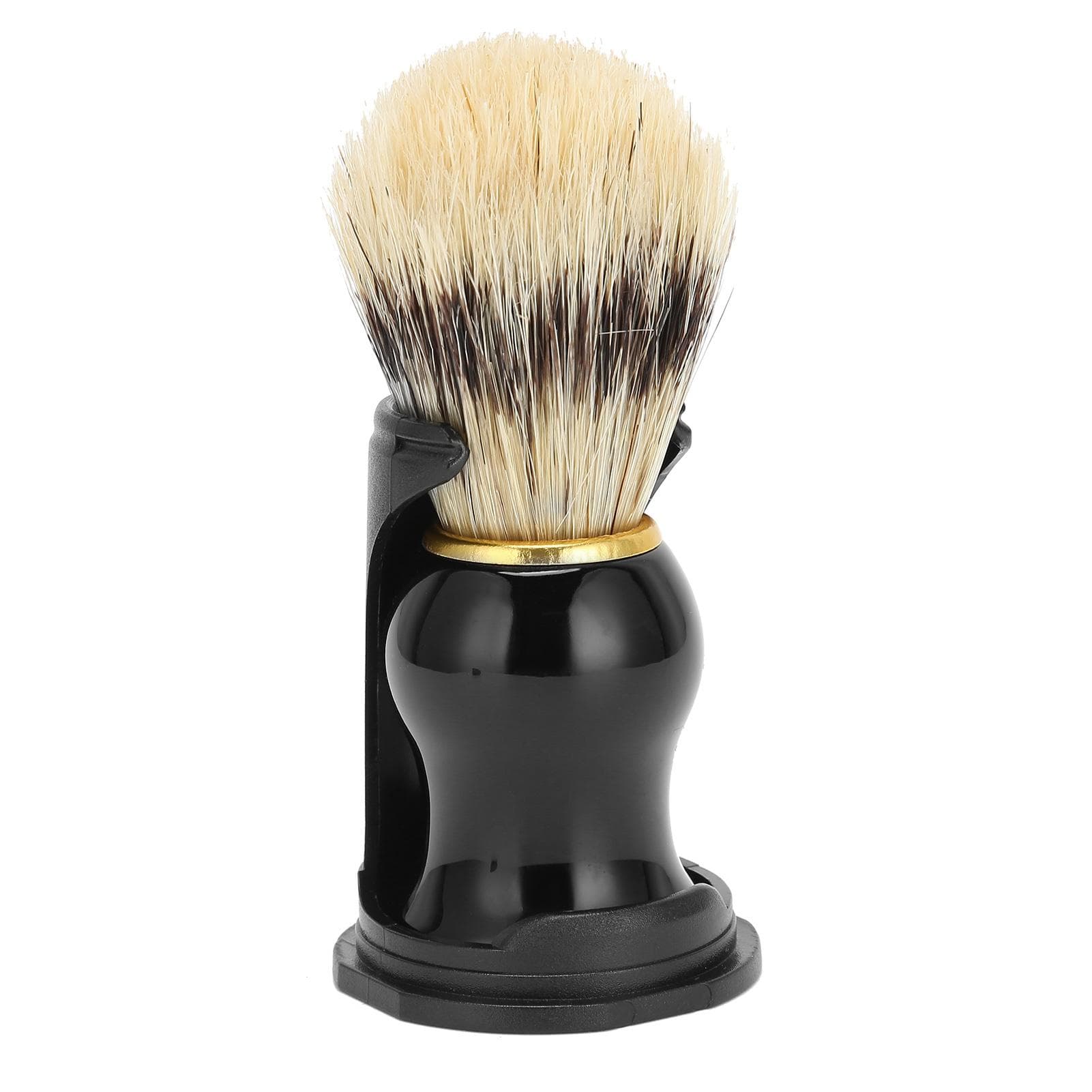 Men s Shaving Brush Face Cleaning Bristle Soft Hair Shaving Brush with Black Drip Stand Holder