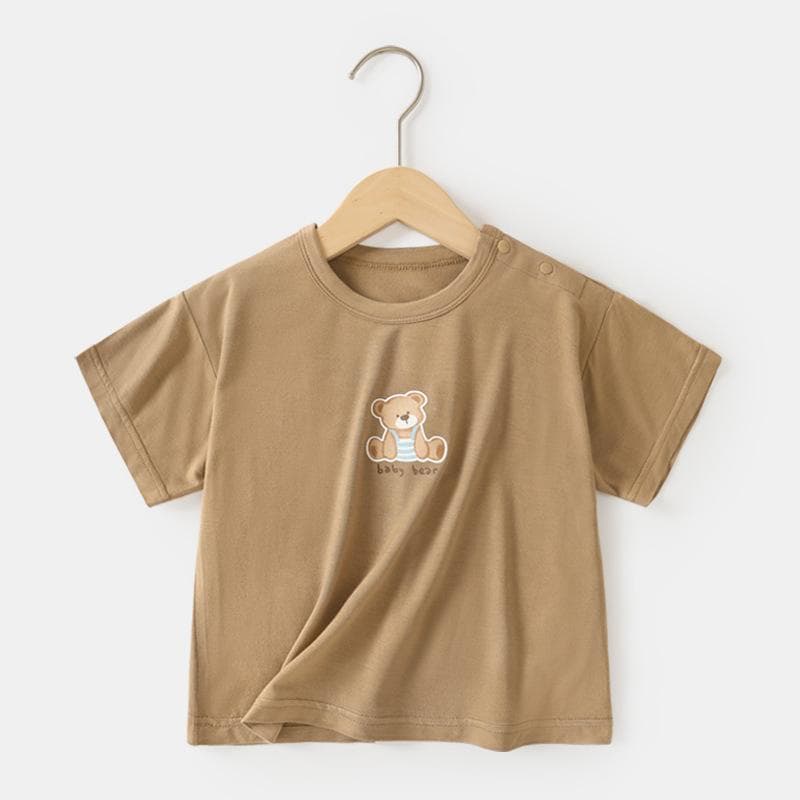 Baby Clothes Casual Modal Short-sleeved T-shirt Summer Clothes for Boys and Girls Baby Children Summer Half-sleeved Tops 120cm