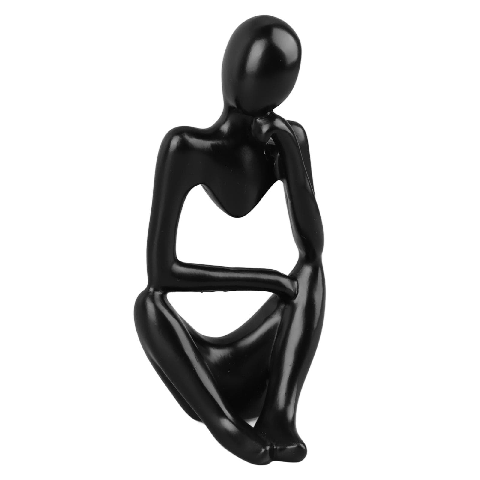 Resin Thinker Statue Abstract Thinker Figure Thinker Style Decoration for Living Room Office Book