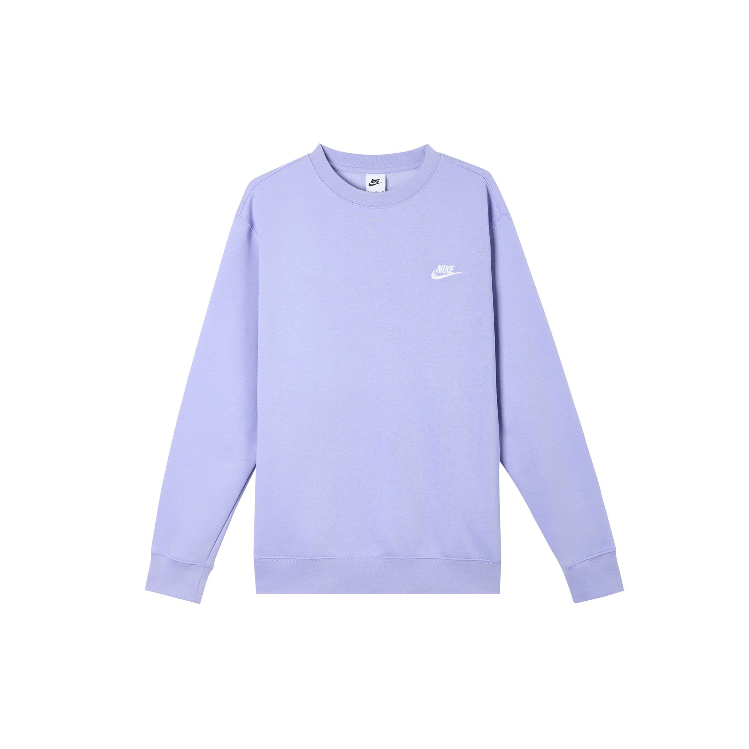 Nike Sportswear Club Crew Sweatshirt With Logo Print Men Sweatshirt Light-Purple BV2663-569 XL