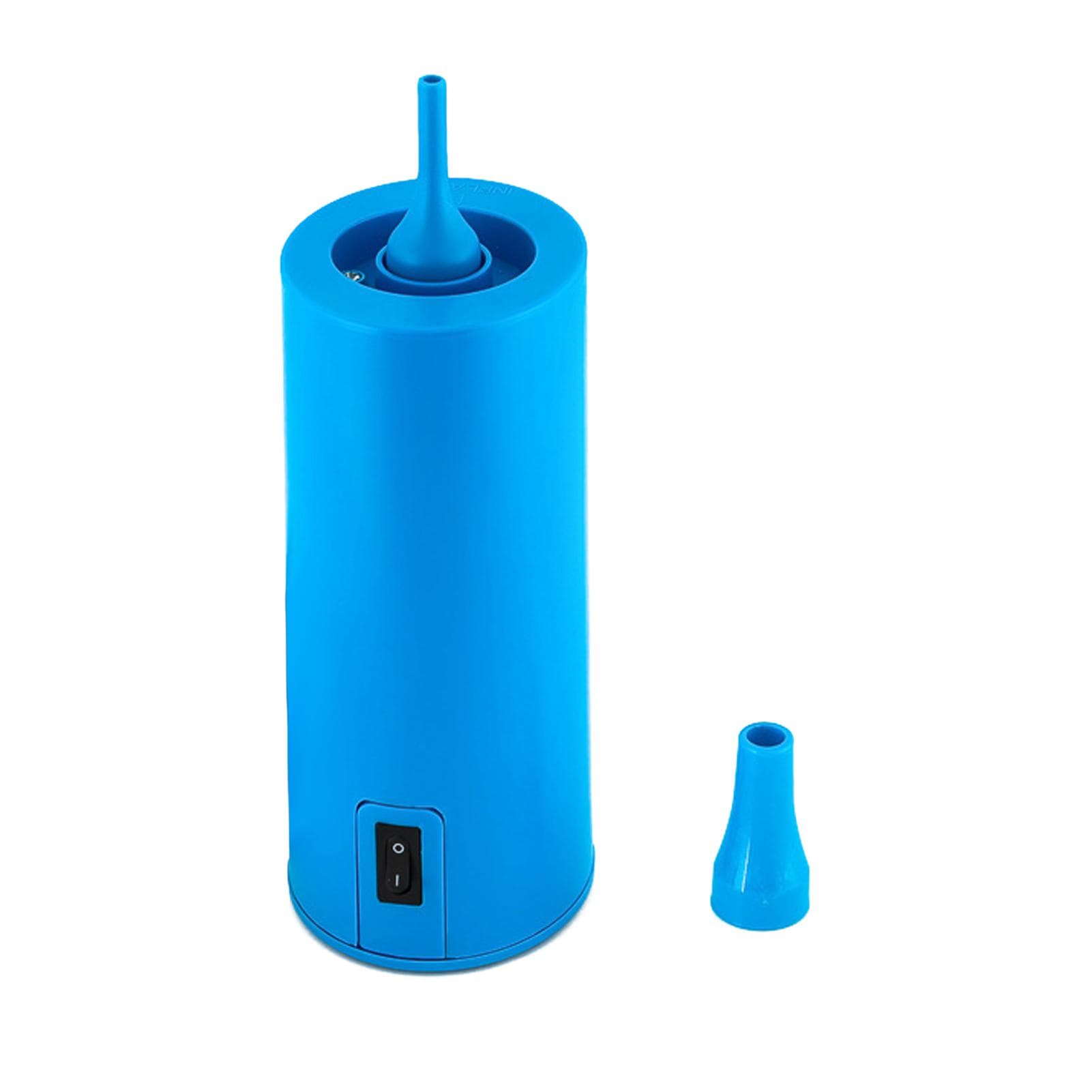 Balloon Pump Electric Air Pump Portable Balloon Inflators Machine with 2pcs Nozzles for Christmas US Plug blue