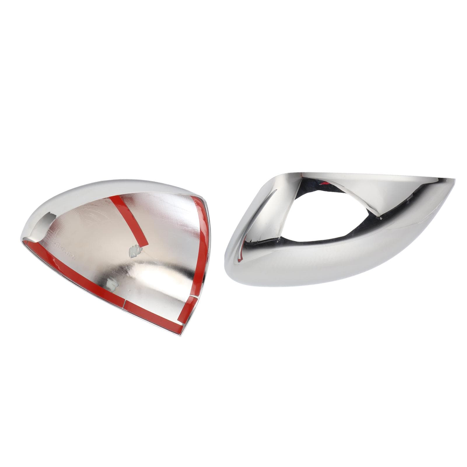 2PCS Rear View Mirror Covers Chrome Glossy Back Adhesive Replacement for FIAT 500X 2014?2019