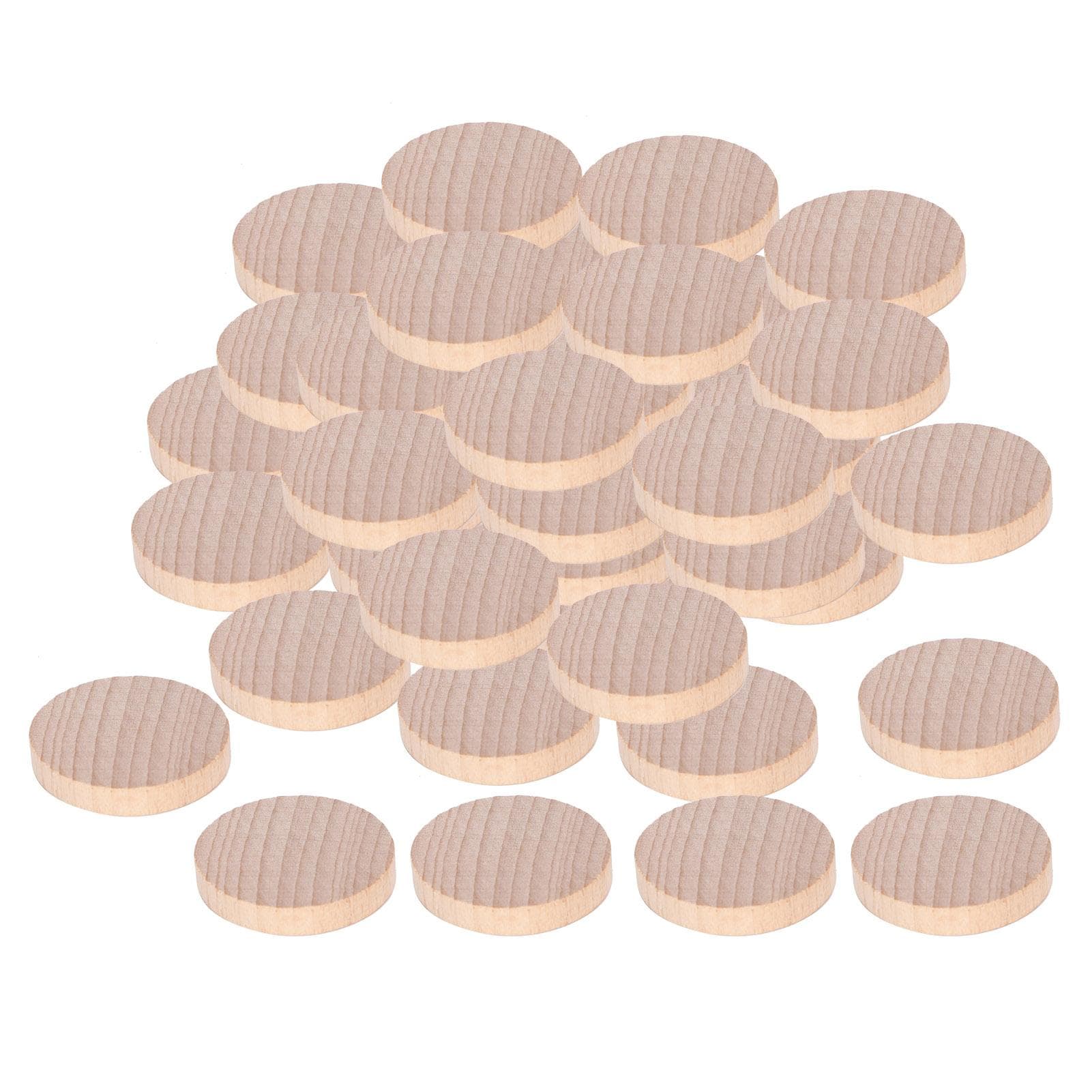100Pcs Blank Wood Discs Wooden Crafts DIY Decoration Maker HandMade Accessories(5cm ) 4cm