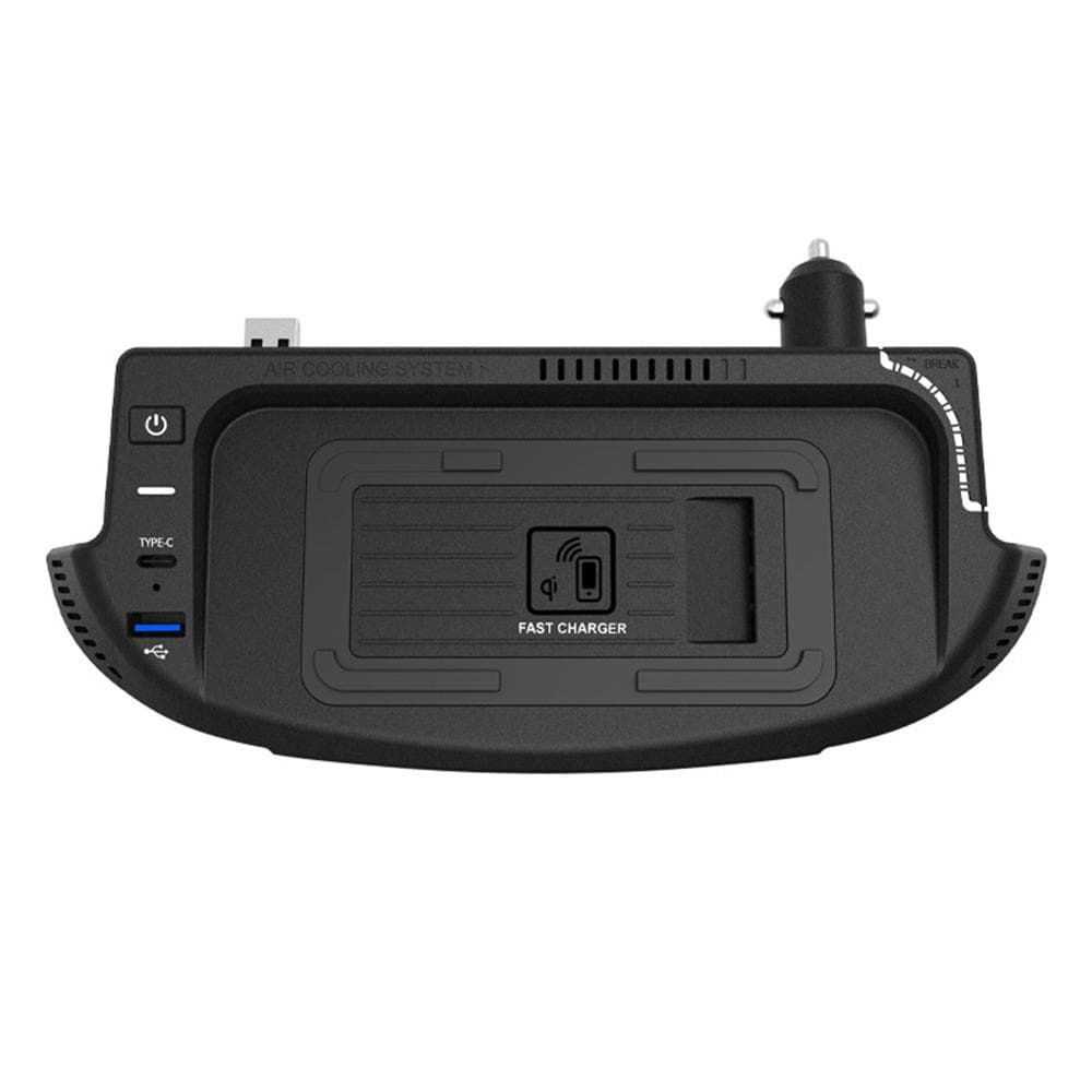 15W Car Wireless Charger For Ford Mustang 2015-2023 QI Phone Charger Panel 27W Wired Fast Charger Pad Modified Car Accessories black