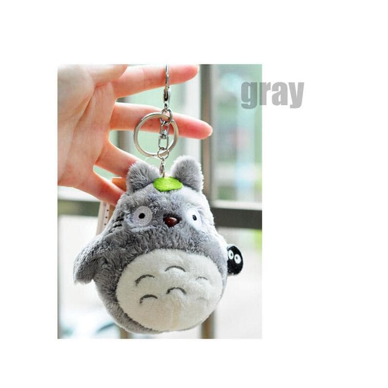 New Mini 10cm my neighbor totoro plush toy kawaii anime totoro keychain toy stuffed plush doll grey