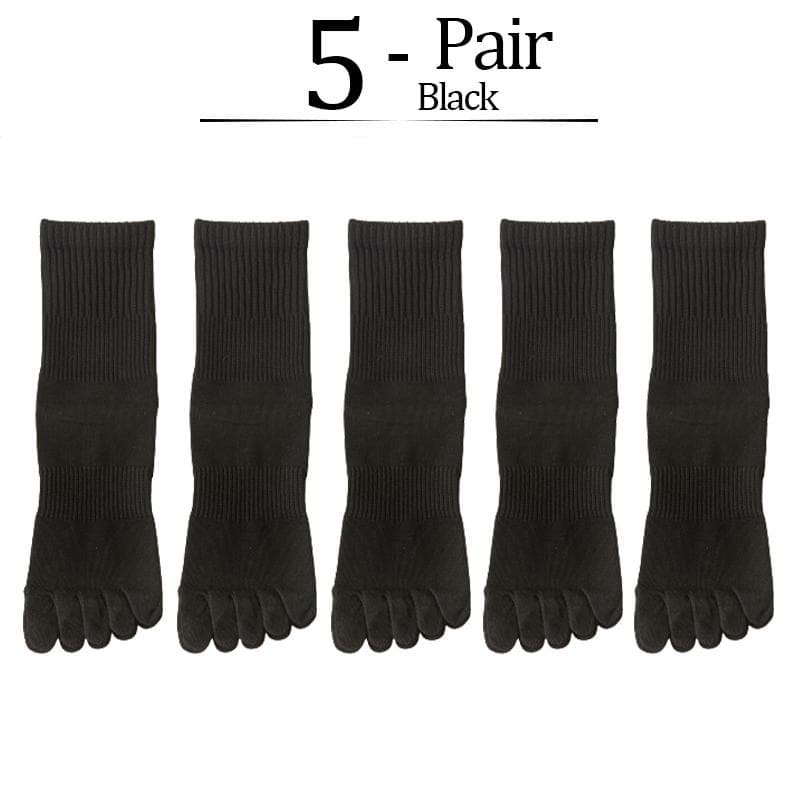 5 Pairs/lot Women Five Fingers Socks 100% Cotton Solid Colour Ladies Split Toe Sports Socks Spring Autumn Harajuku Toe Socks EU35-42