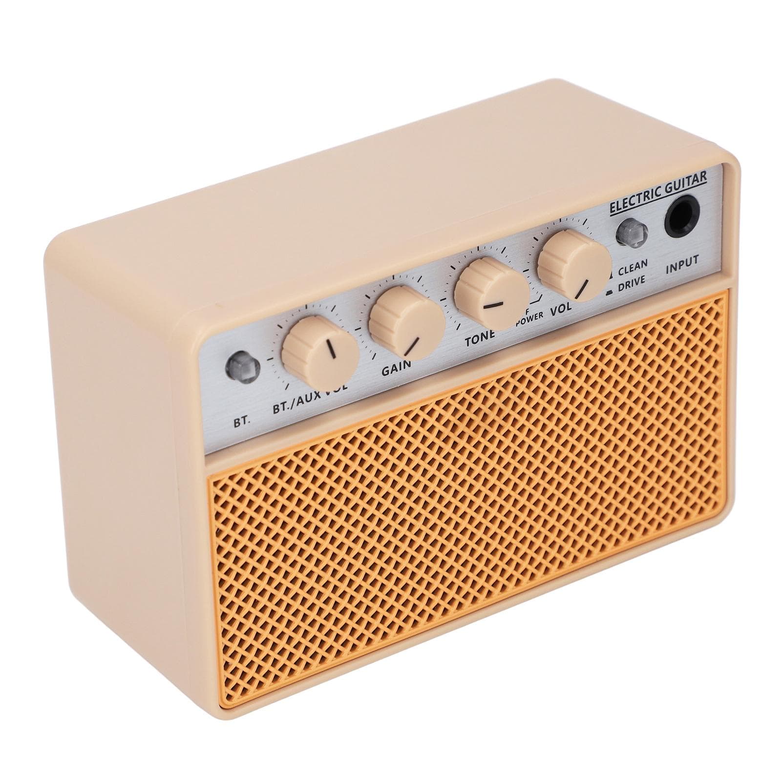 10W Portable Amplifier Rechargeable Electric Guitar Bass Practice Amplifier with Clean and Drive