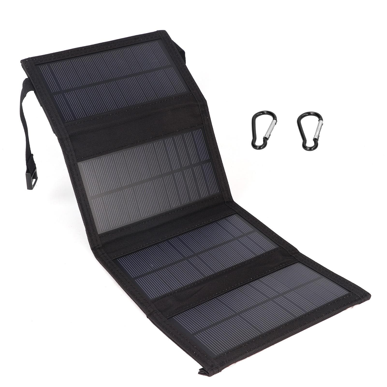 20W USB Solar Panel Foldable Portable Polycrystalline Solar Cells Charger for OutdoorsBlack