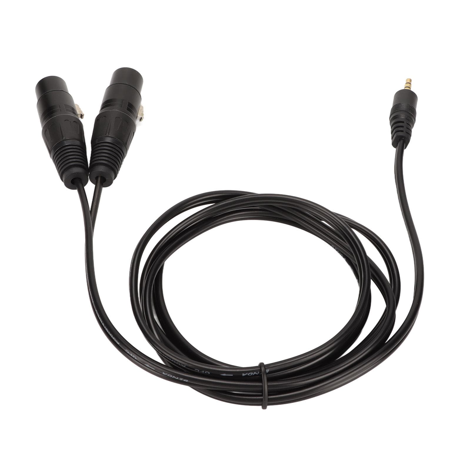 3.5mm to Dual XLR Stereo Cable 5 Feet Plug and Play 18 Inch Male to Dual XLR Female Y Splitter