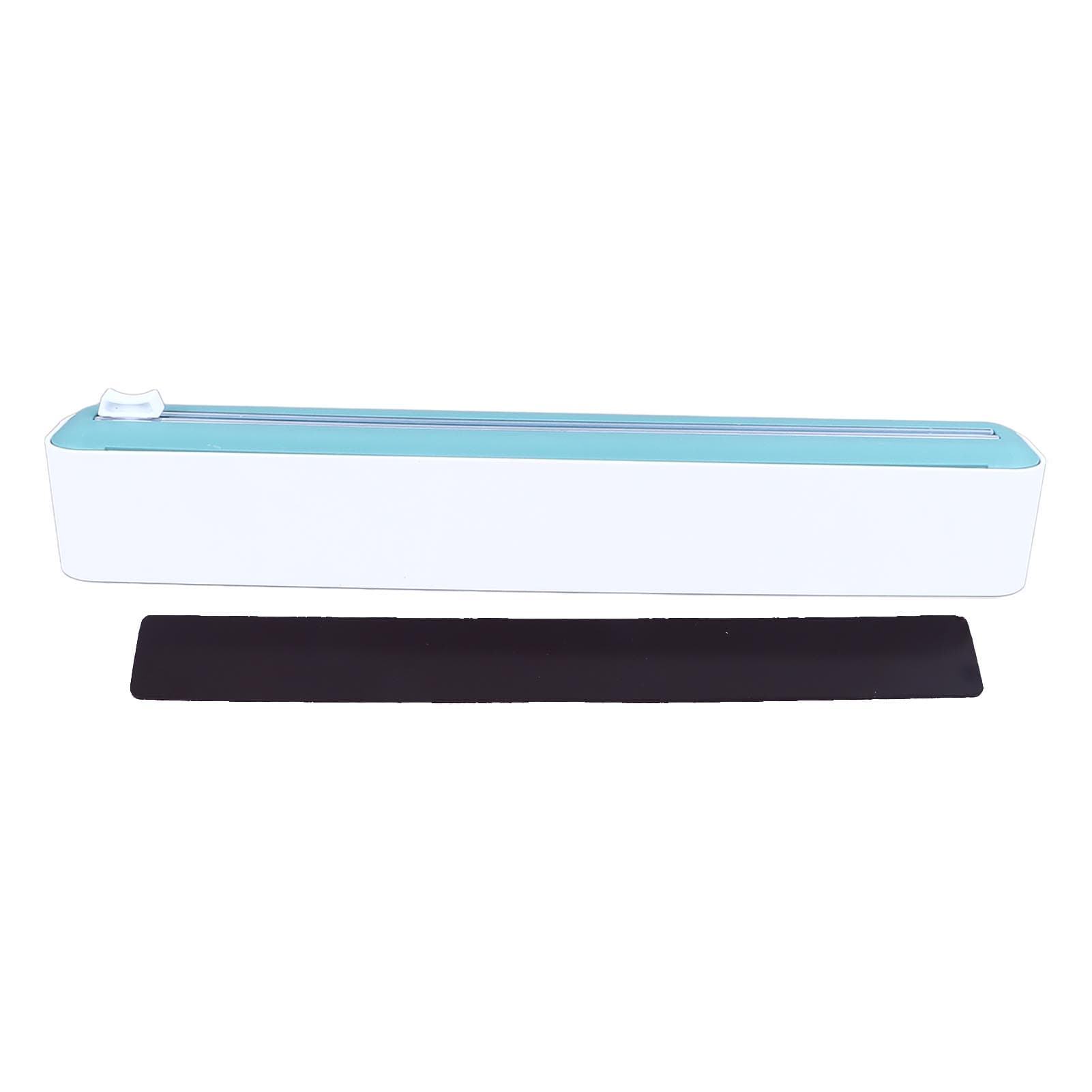 Reusable Cling Film Dispenser Magnetic Refillable Plastic Wrap Dispenser with Cutter Magnetic blue