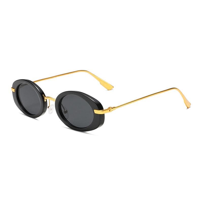 KAMMPT Trendy Retro Metal Round Sunglasses Women Stylish UV Protection Multi Color Beach Vacation Driving Shades as picture shows