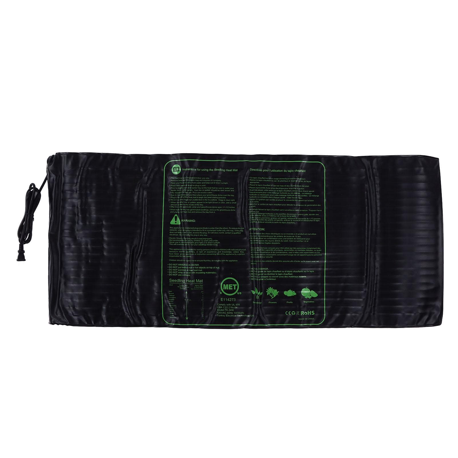Seedling Heat Mat Plant Heating Mat Hydroponic Germination Heating Pad Silicone Heat Accelerator Mat