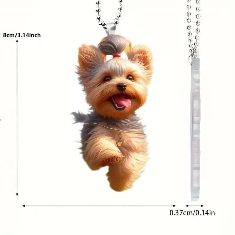 Car Rearview Mirror 2d Cat Hanging Pendant Animal Shape Ornaments Backpack Accessories Cretive Adorns Decorative Decor for Car