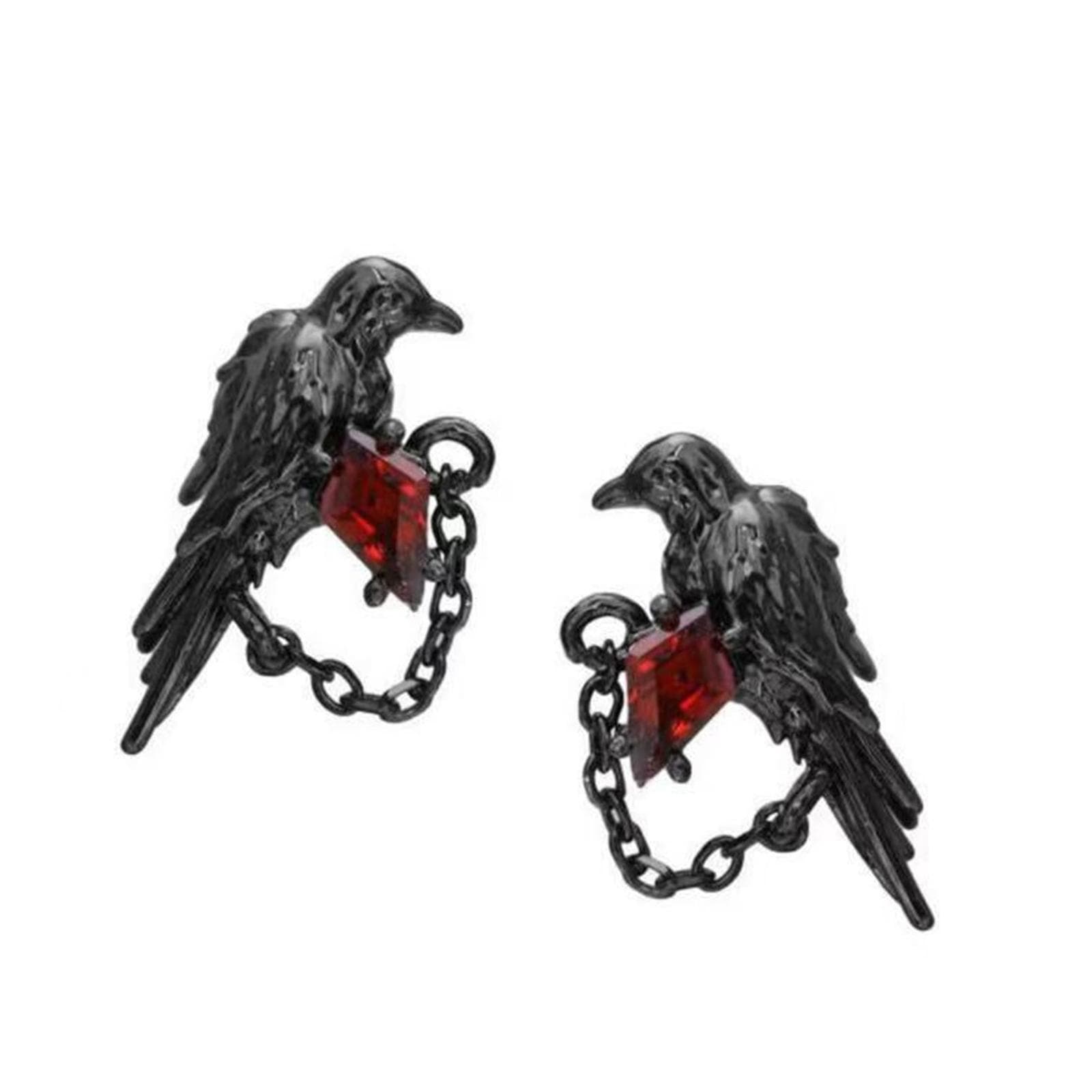 Unique Crow Element Studs Earrings Intricate Crow Ear Studs Unique Earrings Charm For A Distinctive And Chic Look