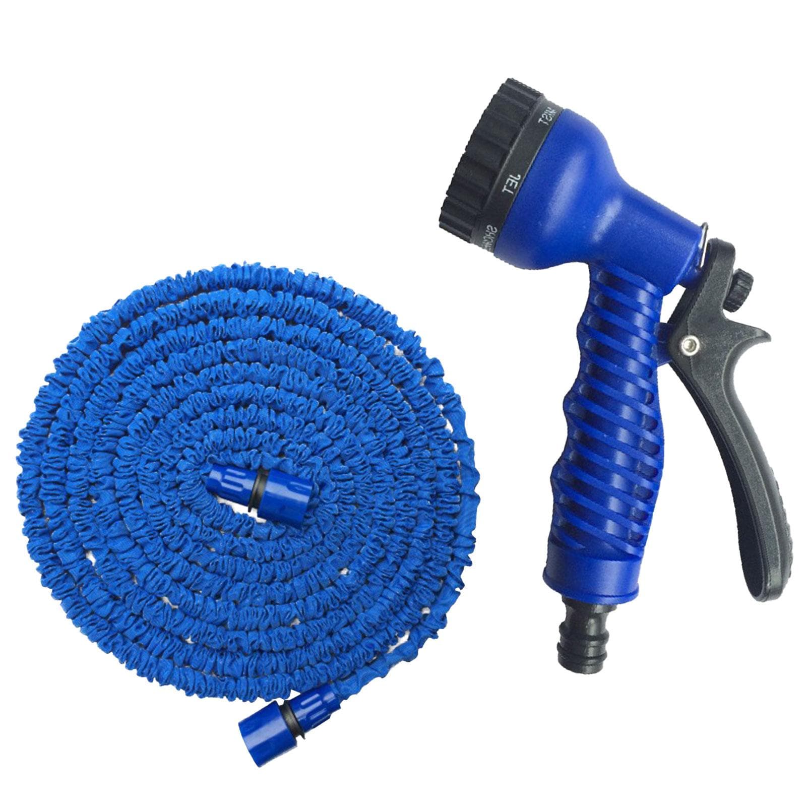 Garden Hoses for Outdoors 75 Feet Expandable Water Hose Flexible Lawn Hose with Connector for Car 75FT blue