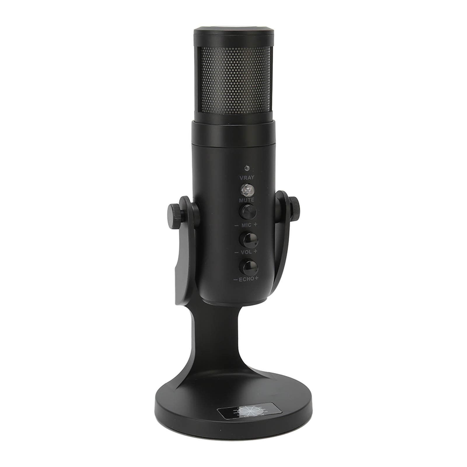 USB Condenser Microphone RGB Light Recording Microphone Rotatable Computer Microphone for Laptop PC