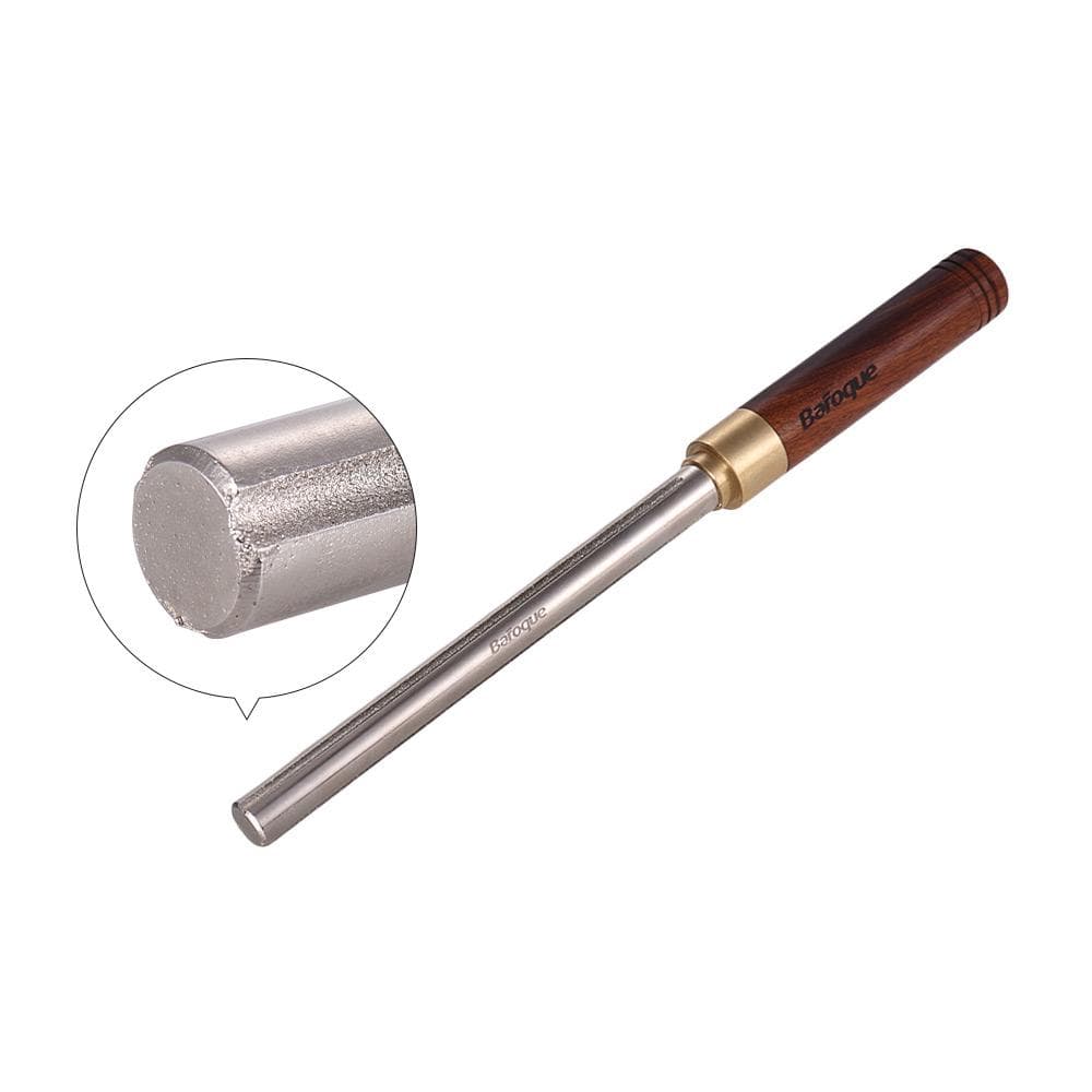 Guitar Fret Dressing Metal File with 3 Size Edges Wooden Guitar Repair Tool