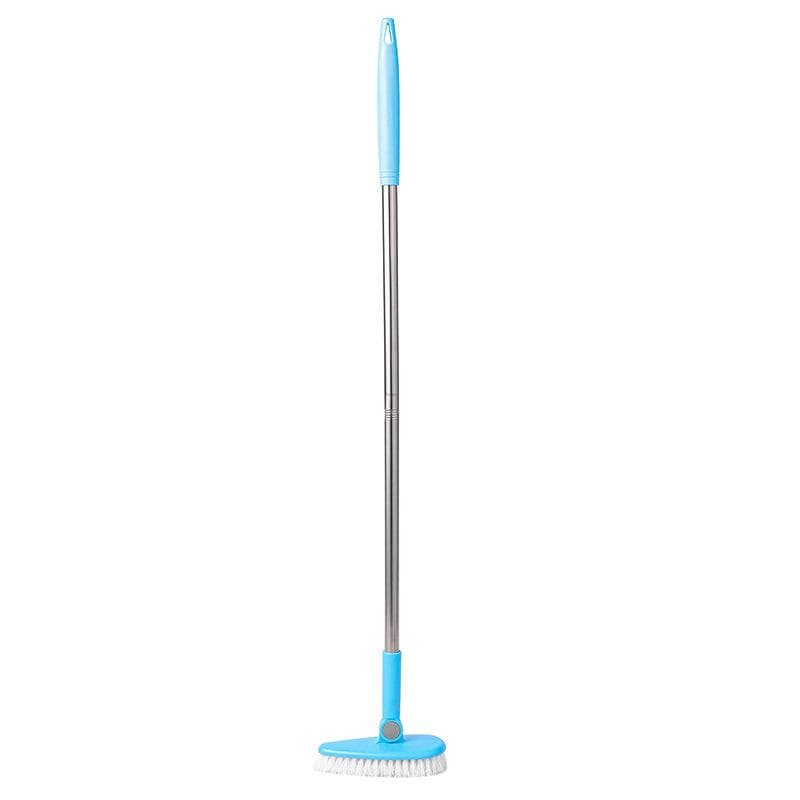1pc Bathroom Floor Brush For Hotel, Hard Bristle Scrub Brush, Long Handle Bathroom Tub And Tile Cleaning Brush, Without Dead End 1PCS blue