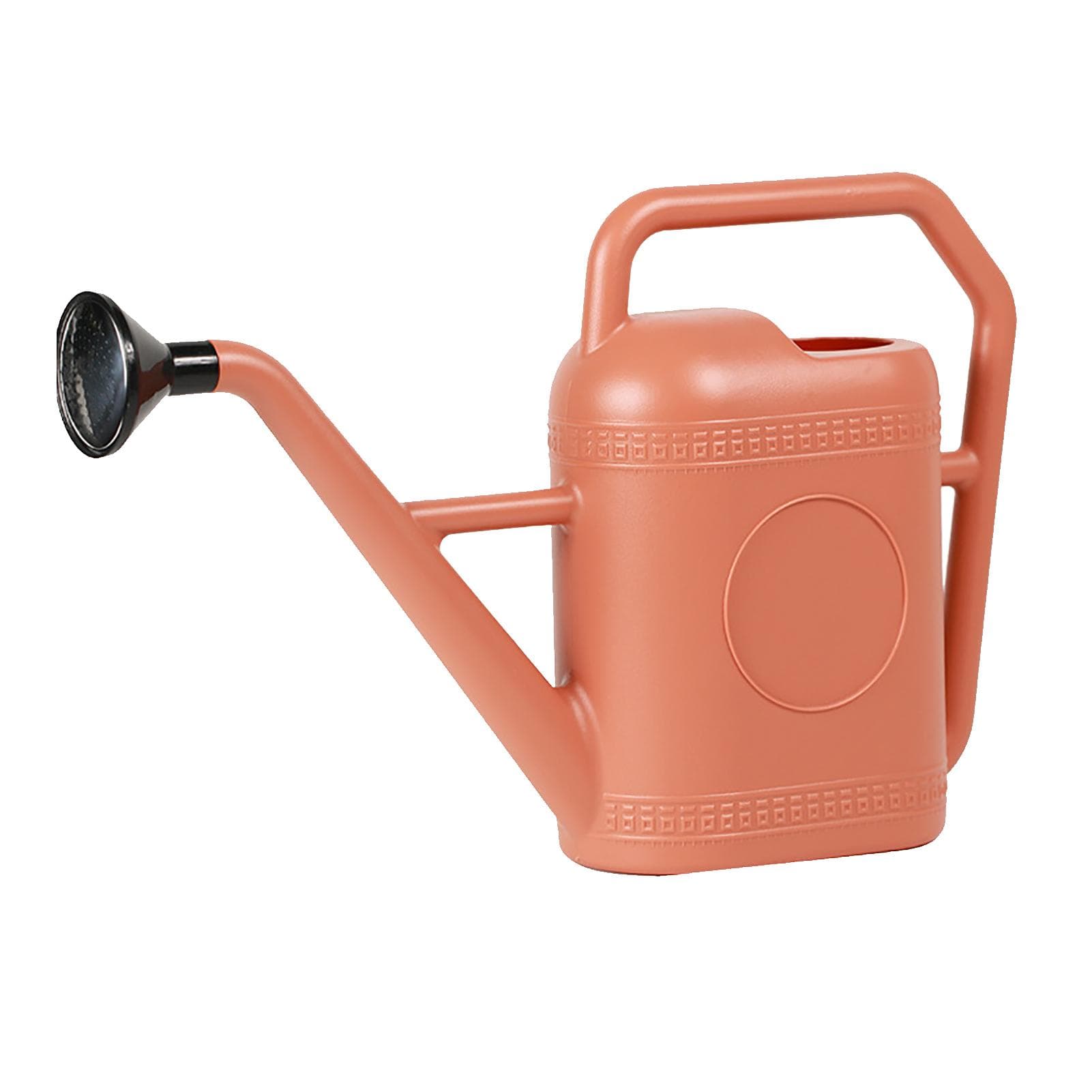 Watering Can 5L Large Long Spout Flower Watering Kettle with Sprinkler Head for Outdoor Indoor brick red