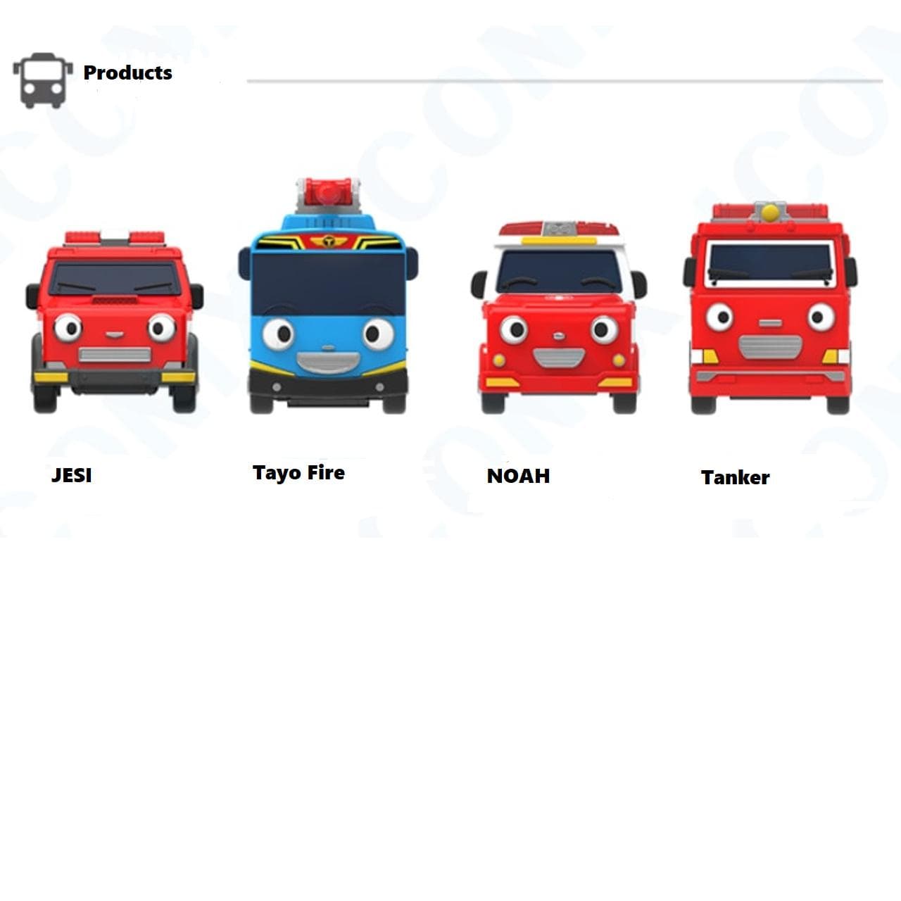 TAYO Little Bus Friends Special V.9 Mini Car 4 pcs Toy Set Emergency Team Tayo Set 9