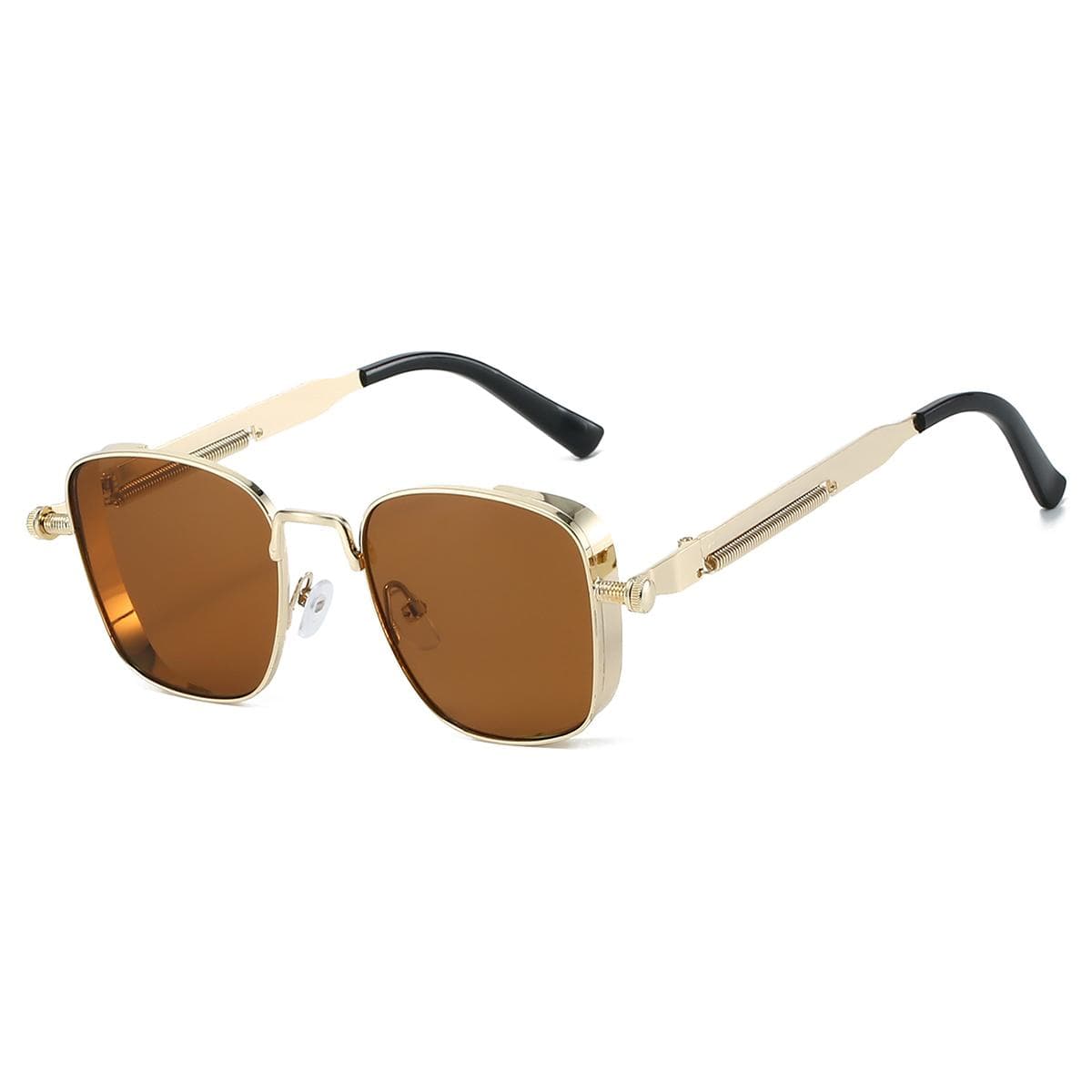 KAMMPT Vintage Square Sunglasses Men Women Retro Hip Hop Punk Outdoor Shades Trendy Brand Design Sun Glasses as picture shows