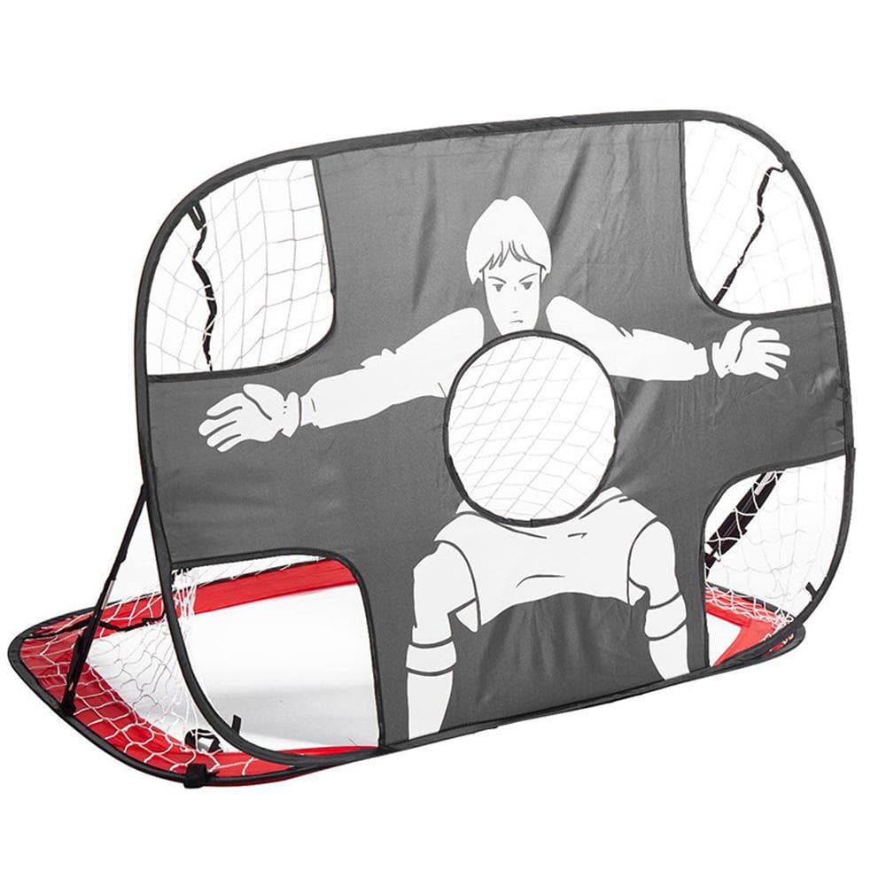 Soccer Goal for Kids Portable Foldable  Dual-Purpose Design Backyard and Outdoor Soccer Training red