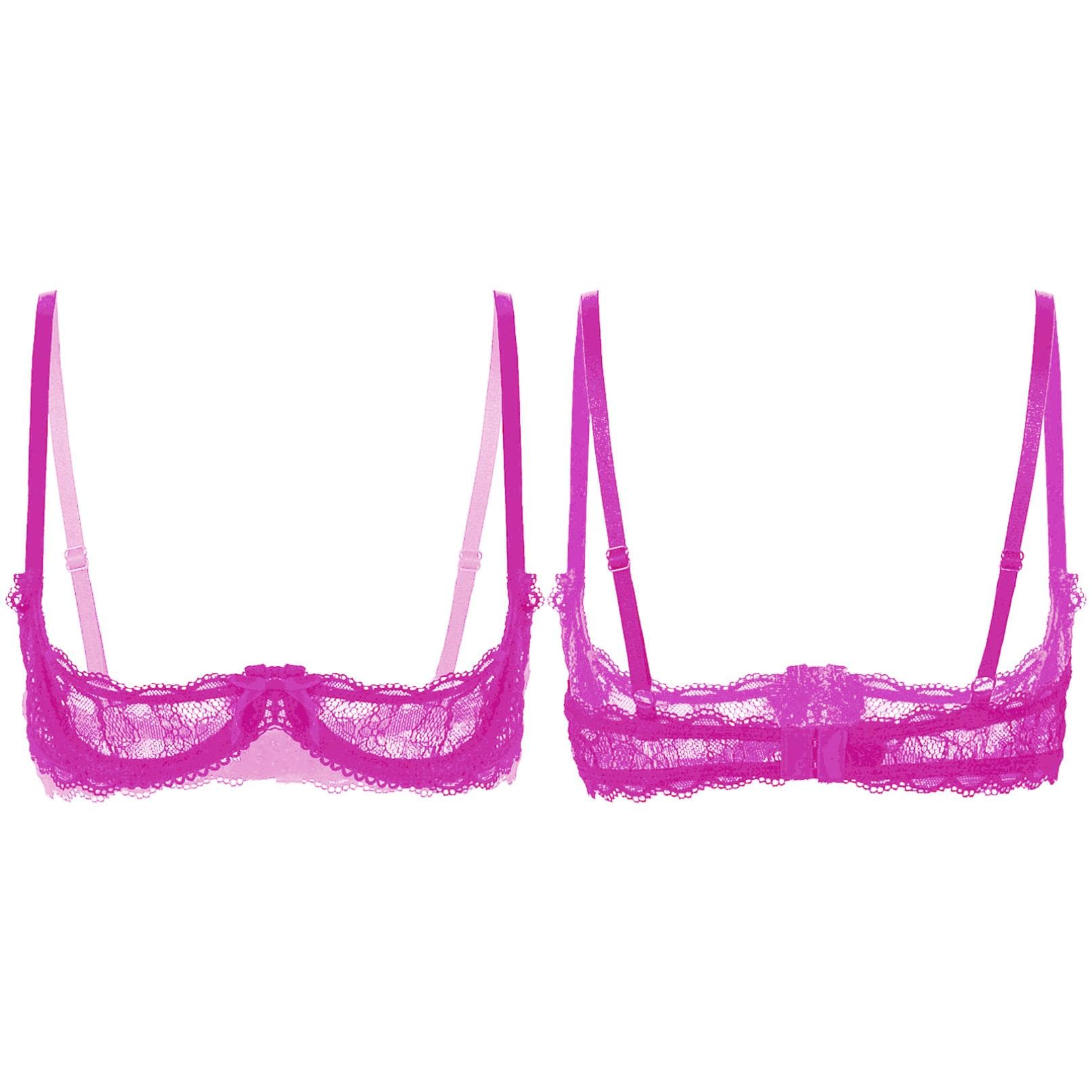 Women Push Up Lace Bra Plus Size Sexy Bralette Underwear Female Lingerie Brassiere Romantic Underwired Bras XL Rose