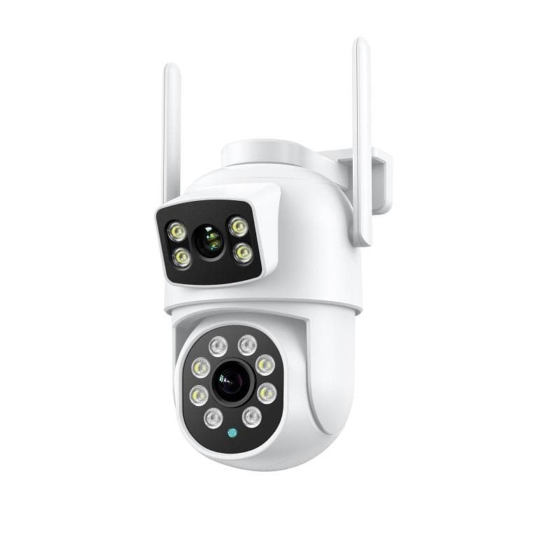 New 4K 8MP PTZ WIFI Camera Dual Lens Dual Screen 4X Digital Zoom IP Camera HD Auto Tracking Outdoor Security CCTV Surveillance AU Plug