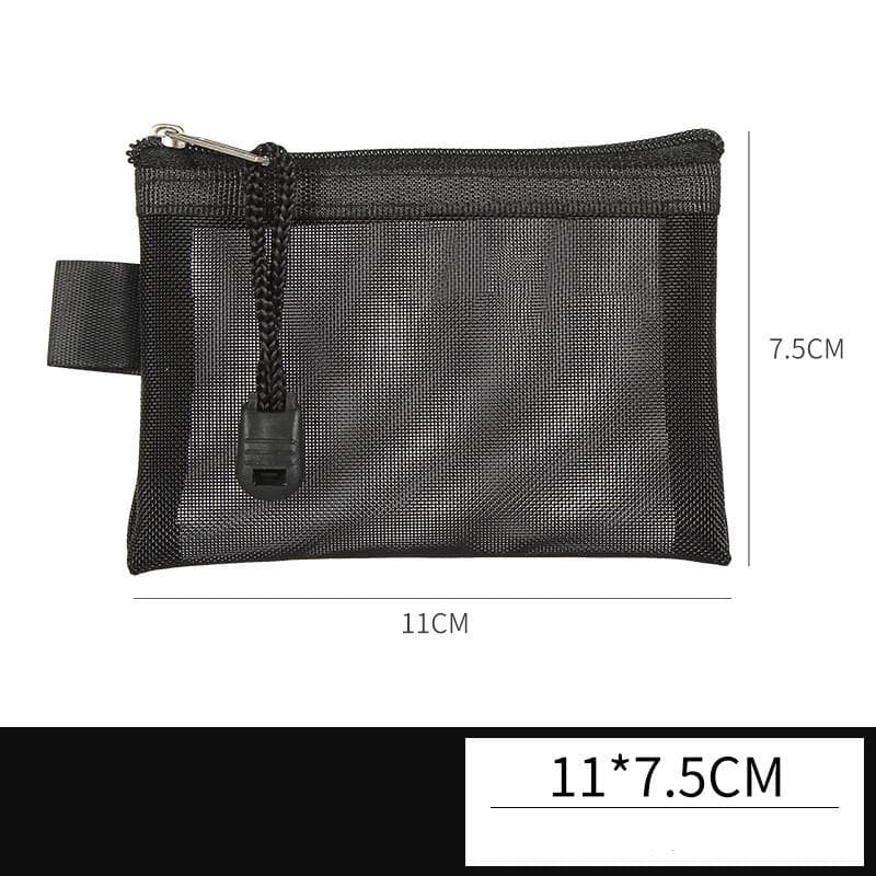 Mini Transparent Nylon Mesh Card Bag Credit ID Card Organizer Portable Coin Purse Lipstick Earphone Data Line Key Storage Bag
