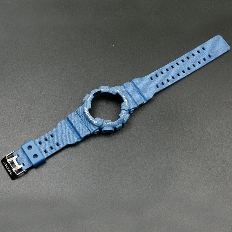 Camouflage Resin Strap for Casio G-SHOCK GD120 GD100 GA110 GA100 Frame Sports Bracelet GA100 GLS-100 Men's Watch Band denim blue