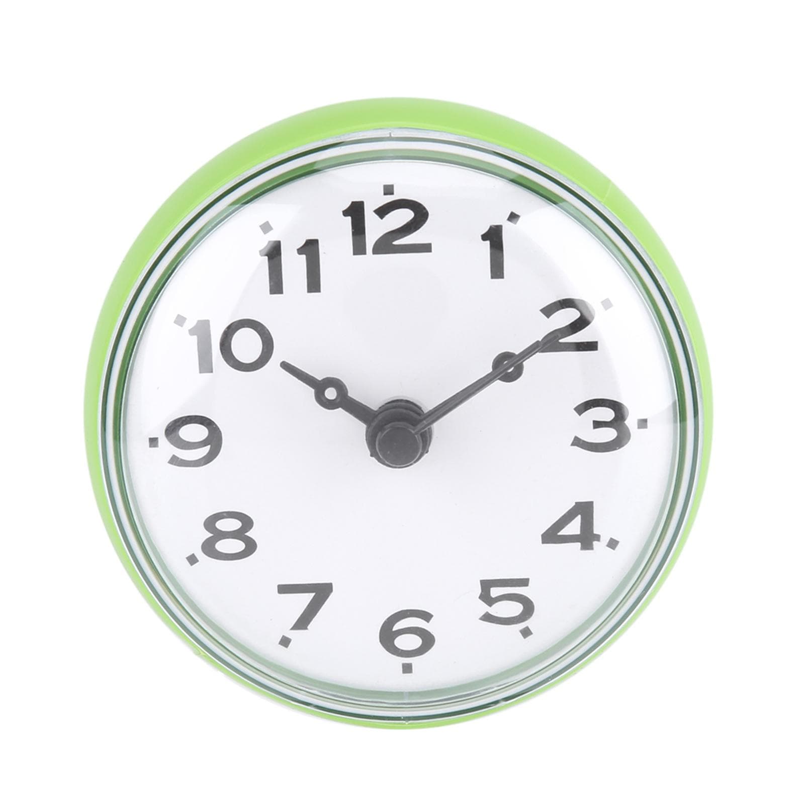 Waterproof Suction Wall Window Mirror Bath Shower Clock Bathroom Accessories Green green
