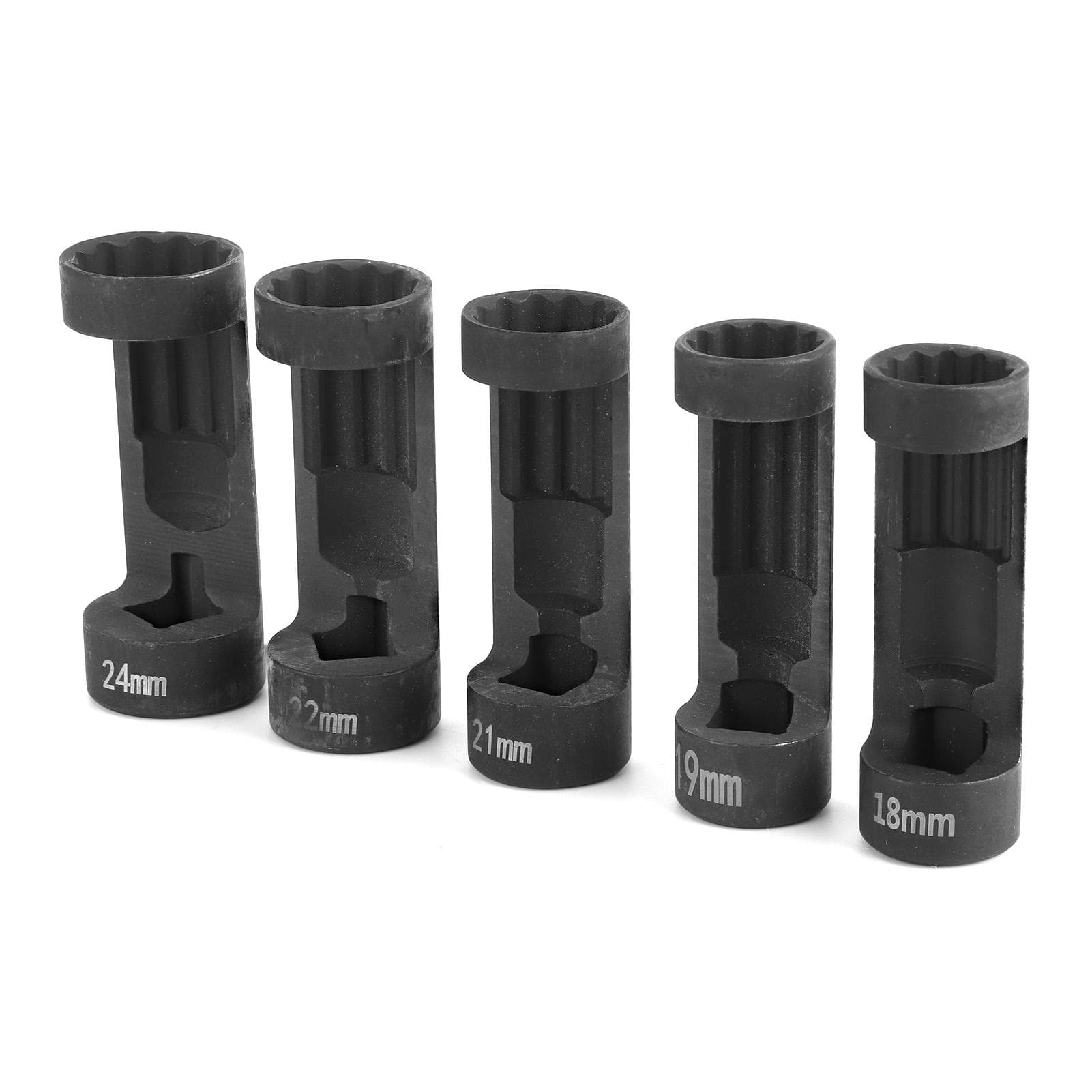 5pcs 12 Point 12 Drive Strut Nut Socket 18mm 19mm 21mm 22mm 24mm for Hex Wrench 6496