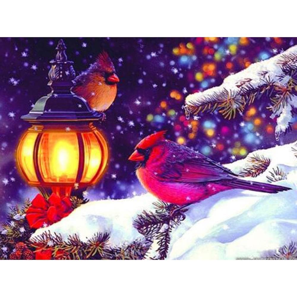 5D Diamond Painting Full Round Animal Bird Rhinestone Embroidery Robin Pattern Beading Sets 20X30CM