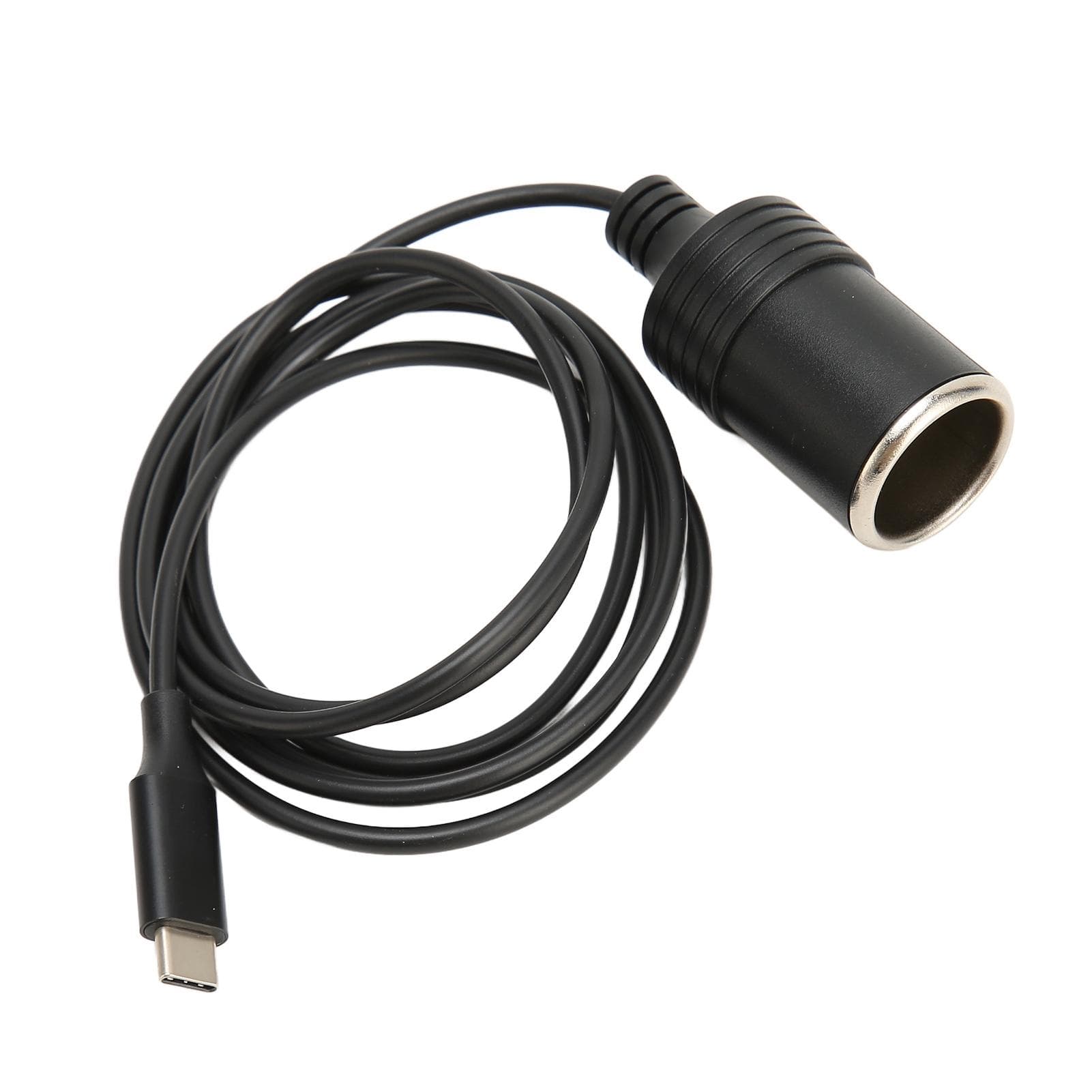 Type C to Cigarette Lighter Adapter 4.9ft Long 15V3A 45W Stable Output USB C to Lighter Cable for