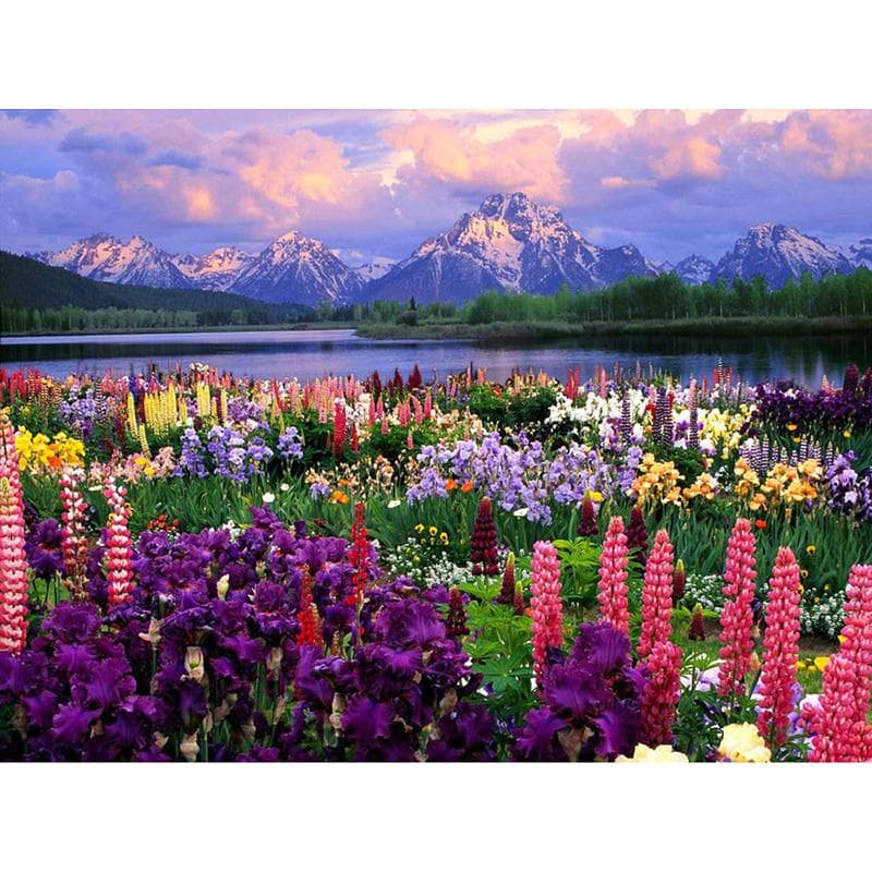 Diamond Embroidery Cross Stitch Scenery Diamond Painting Rhinestone Home Decoration 50X70CM