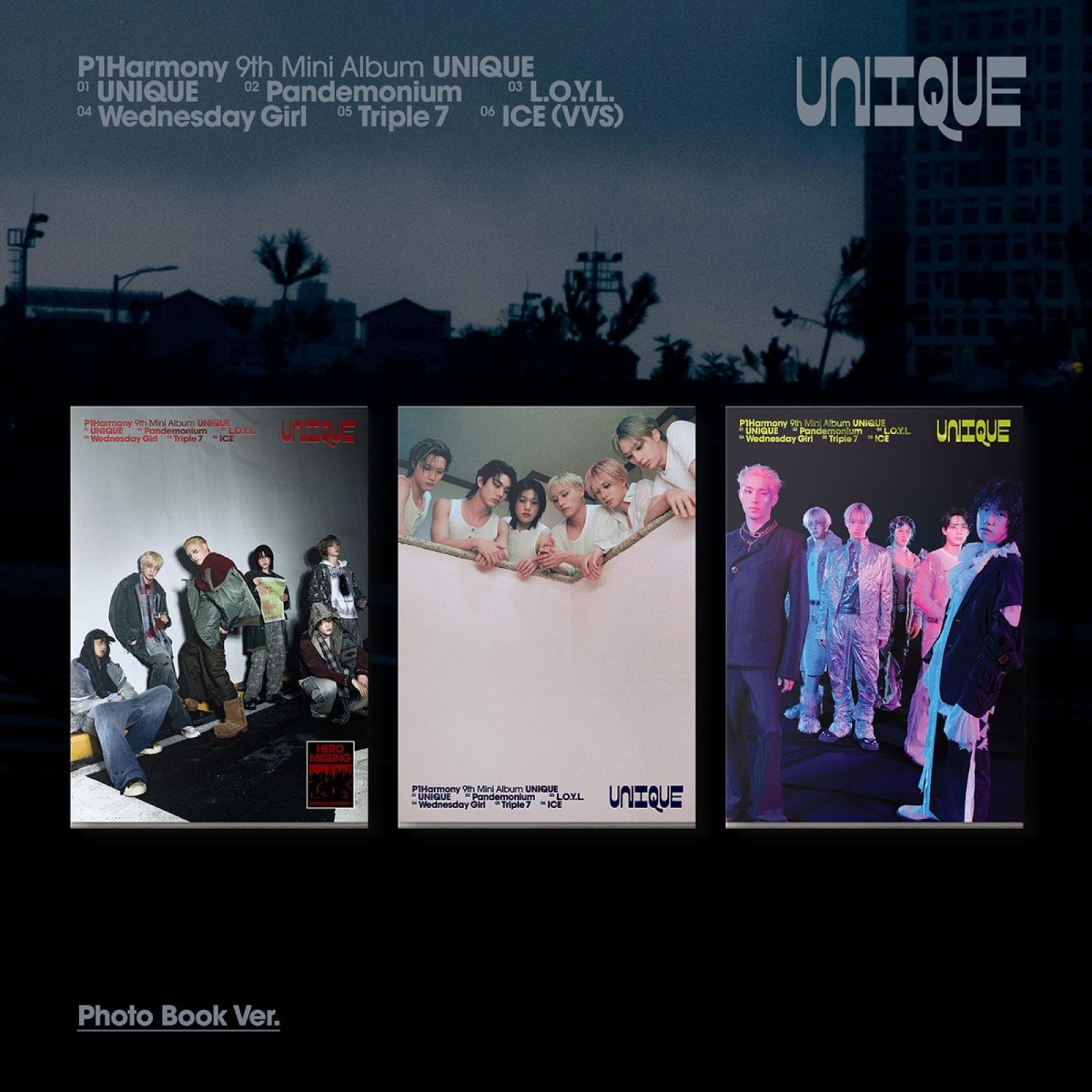 [POB] P1Harmony [UNIQUE] 9th Mini Album (Photobook Ver.) A ver. (NO STORE BENEFIT)