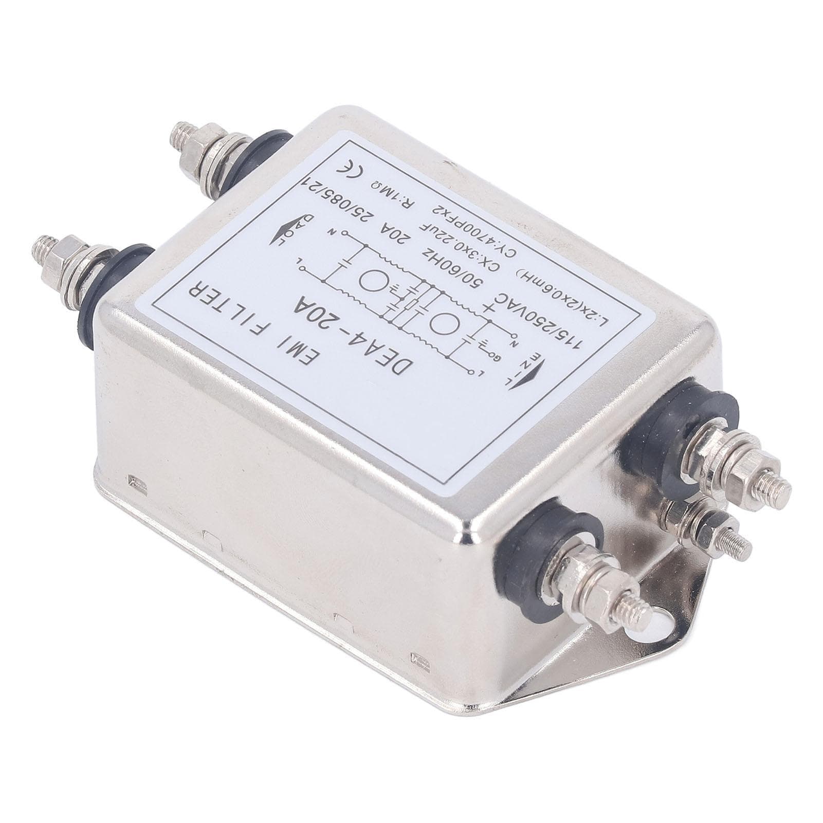 EMI Filter Noise Suppressor Power EMI Filter 2 Pole 1 Phase AC 115V 250V 20A 5060Hz
